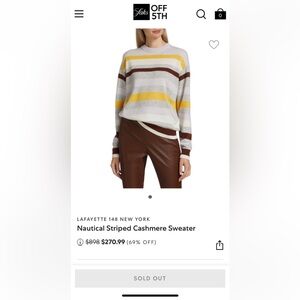 Lafayette 148 cashmere pullover sweater medium